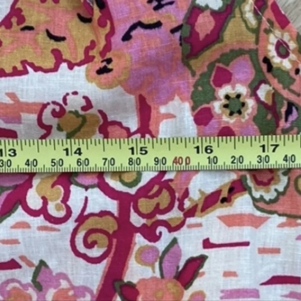 Free People Summer in Tulum Tunic Dress M Pink Combo Ruffle Tie Back - NWT - Picture 9 of 12